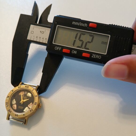 Vintage Black Hills Gold Watch Head Diamond Quartz Roman Numeral Bezel F65318-7 main image 9